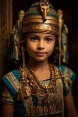Obraz premium Ornate portrait of a young person in traditional costume