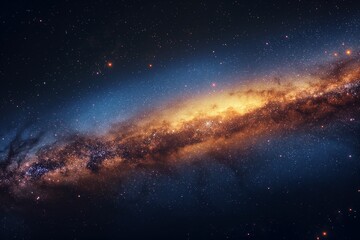 Fototapeta premium Cosmic Nebula with Vibrant Colors in Space