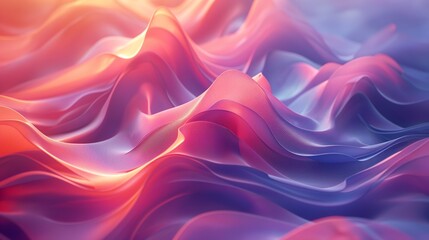 Fototapeta premium Abstract Glowing Waves with Particles Background