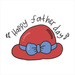 Father's Day Cute Sticker Doodle Illustration