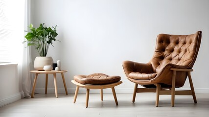 two chairs and table in the room