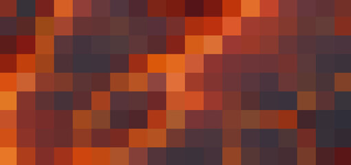 colorful brown orange pixel colors grid mosaic pattern abstract monochrome palette background banner