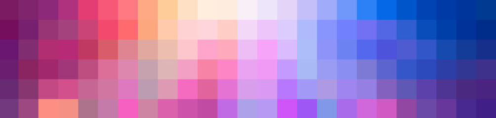 colorful pixel rainbow colors grid mosaic pattern abstract palette background banner © Zag