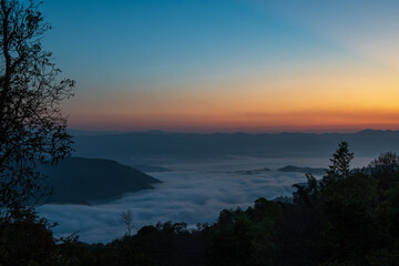 Yunnan Province Jingmai Mountain Cloud Sea