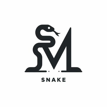 simple snake logo design