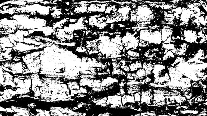 7-4. Tree bark texture effect - illustration. Black and white vector texture with scratch background.