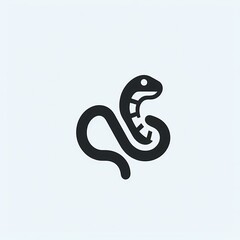 Naklejka premium simple snake logo design