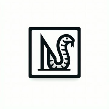simple snake logo design
