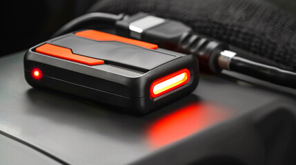 Power bank with built-in LED flashlight and car jump starter function, providing a reliable power source for charging electronic devices and jump-starting vehicles in emergencies.