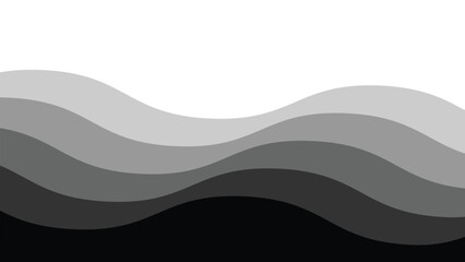 Gray wave background vector image for wallpaper or backdrop