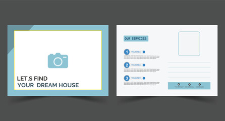 Simple postcard template design