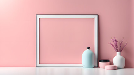 Minimalist framed blank canvas