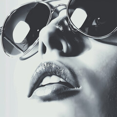 An advertising poster for sunglasses