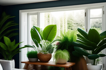 window with plants