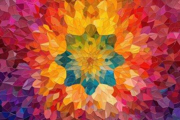 A kaleidoscope of colors blending seamlessly, inviting the viewer to get lost in its depths.