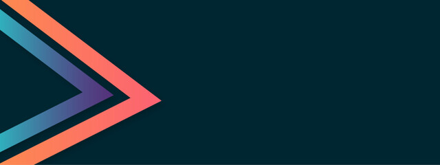 Abstract arrow line banner background with colorful geometric shape. Minimal geometric modern futuristic concept background. Design for cover, banner, business, presentation, website, flyer