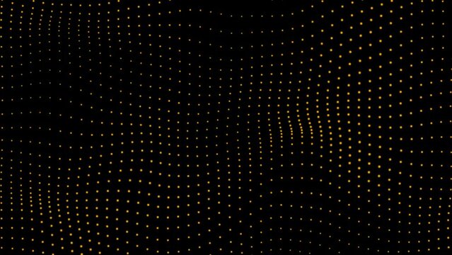 Halftone dots background animation. Abstract digital particle dot wave background.