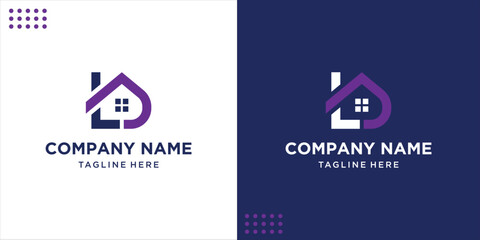 letter b home logo design, design inspiration, illustration template, vector