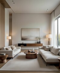Interior design with sofa and picture frame.
