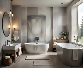 Fototapeta premium Bathroom Interior, Modern