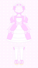 16:9 甘ロリ風ピンクロリィタワンピースコーデセット♪