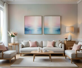 3. Cozy Living: Interior Design featuring a Comfortable Sofa in a Stylish Room. 3D rendering