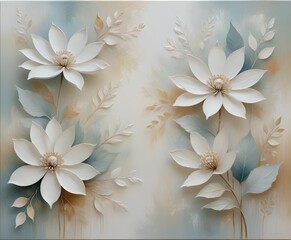 flowers on a wooden background