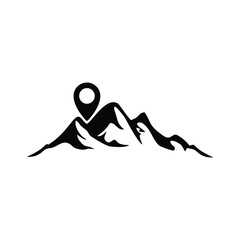 mountain location logo design,editable eps 10