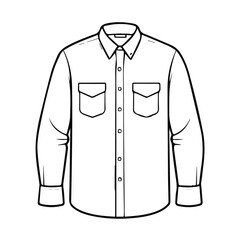 shirt line color vector illustration 