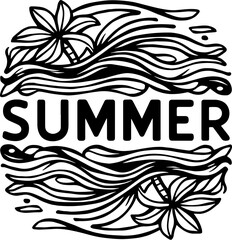 Summer T shirt Design template vector