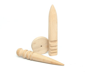 leather craft tools isolated on white background 