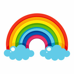 Rainbow on a white background