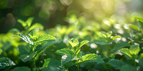 Mint leaves background leaf green plant