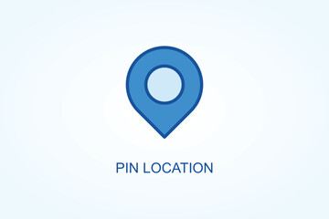 Pin Location vector  or logo sign symbol illustration