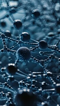 A close up of a cluster of small spheres. The spheres are all different sizes and are arranged in a way that creates a sense of depth and complexity. Vertical video
