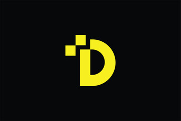 letter d logo, letter d and dots icon logo, puzzle icon, logomark, symbol