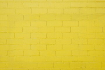 Yellow brick wall background texture