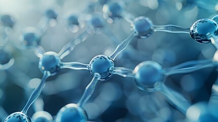Closeup of Intricate Nanoparticle Structure and Abstract Nanotechnology Background