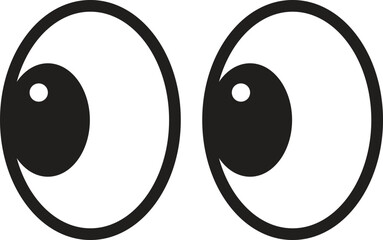 Eyes look icon . Sideways glance icon . Two eyes emoji vector isolated on white background  - Powered by Adobe