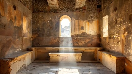Interior of a worship temple during Roman Empire in Jesus time. Concept Temple Architecture, Roman Empire, Historical Interiors, Worship Spaces, Ancient Temples