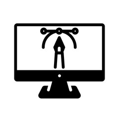 Vector solid black icon for Graphic