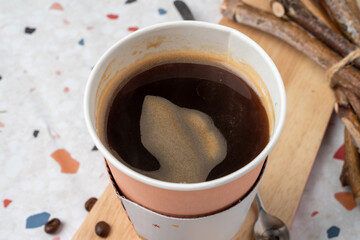 Cafe, coffee, americano, iced, caramel, macchiato, latte, chocolate, maple, croiffle, croissant, waffle, Nutella, brown, cheese