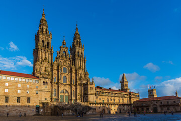 Santiago de Compostela, Spain.  The cathedral of Santiago de Compostela. UNESCO World Heritage Site.