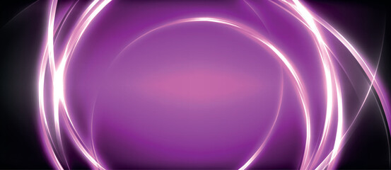 The purple background with glowing circles creates a colorful visual effect lighting on water. The violet, magenta hues add entertainment to the gas material property