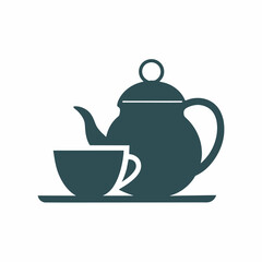 Tea House Logo, simple clean logo, Creative Logo Icon,  2d style, vector logo icon, vector illustration logo