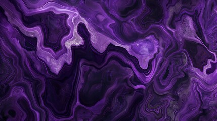 An abstract purple and black marble pattern with swirling lines and intricate details, resembling a natural geological formation. 32k, full ultra hd, high resolution