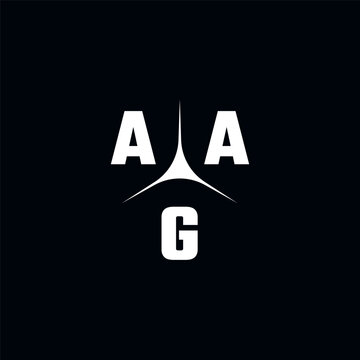 AAG letter logo. AAG logo. AAG letter. Initial AAG letter logo with trinity mark. Initials AAG typography for business, technology, and real estate brands.