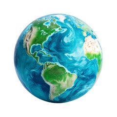 Amazing detailed realistic planet earth with atmosphere and clouds.