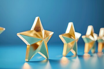 A cascade of stars signifies the pinnacle of customer satisfaction, reflecting the seamless service experience provided.