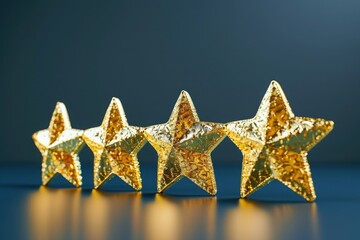 A cascade of stars signifies the pinnacle of customer satisfaction, reflecting the seamless service experience provided.